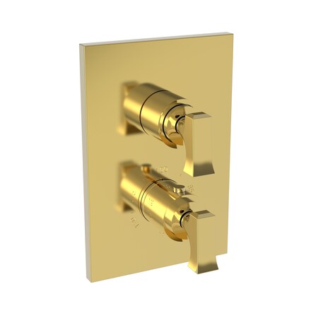 Newport Brass 1/2" Square Thermostatic Trim Plate With Handle in Polished Gold (Pvd) 3-2573TS-24